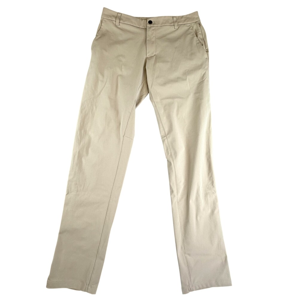 Lululemon ABC Pants Mens FIT 33x31 Beige Performance Stretch Chino Golf Casual